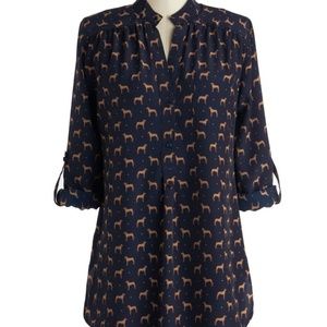 Modcloth Falling in Puppy Love Tunic